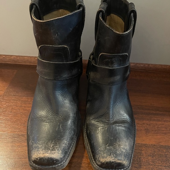 Frye Distressed Harness Short Boot - Picture 2 of 6